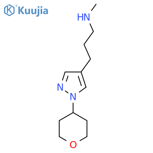 methyl({3-[1-(oxan-4-yl)-1H-pyrazol-4-yl]propyl})amine structure