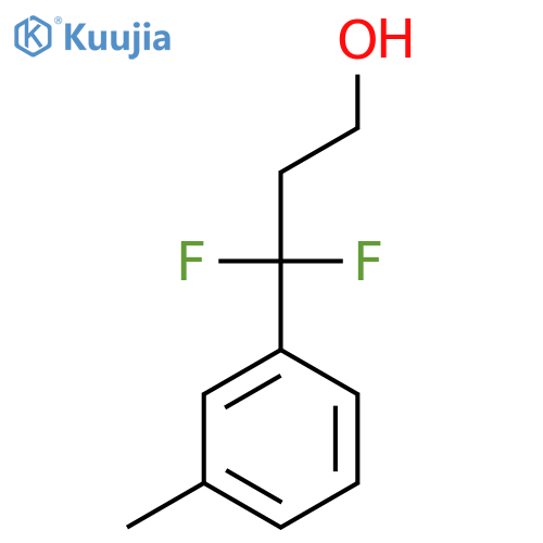 3,3-difluoro-3-(3-methylphenyl)propan-1-ol structure