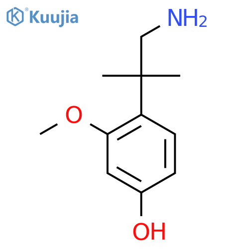 4-(1-amino-2-methylpropan-2-yl)-3-methoxyphenol structure