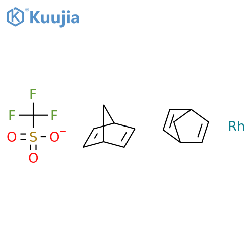 Bis(norbornadiene)rhodium(I) trifluoromethanesulfonate structure