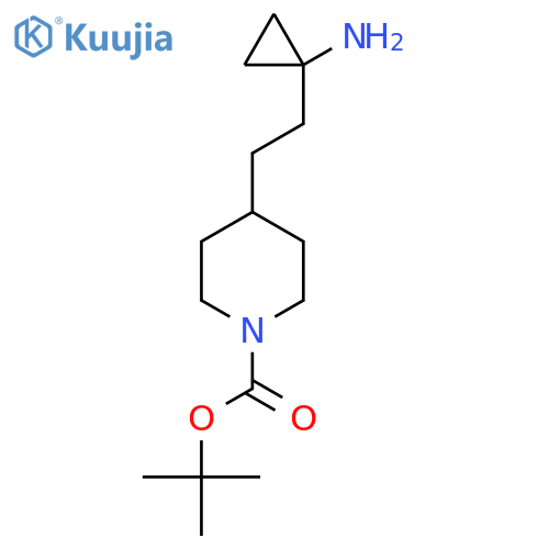 tert-butyl 4-2-(1-aminocyclopropyl)ethylpiperidine-1-carboxylate structure