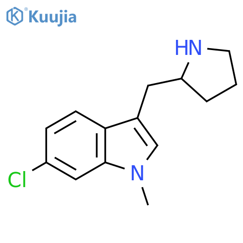 6-chloro-1-methyl-3-(pyrrolidin-2-yl)methyl-1H-indole structure