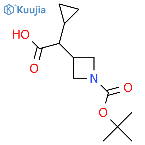 2-{1-[(tert-butoxy)carbonyl]azetidin-3-yl}-2-cyclopropylacetic acid structure