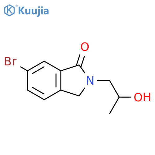 6-bromo-2-(2-hydroxypropyl)-2,3-dihydro-1H-isoindol-1-one structure