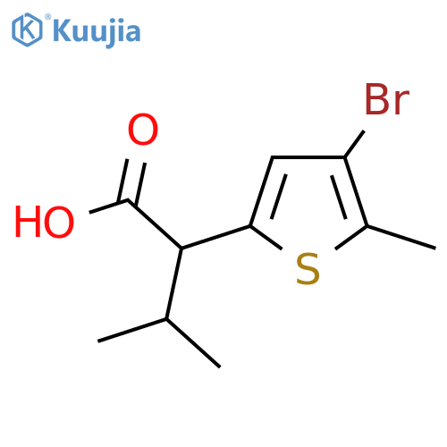 2-(4-bromo-5-methylthiophen-2-yl)-3-methylbutanoic acid structure