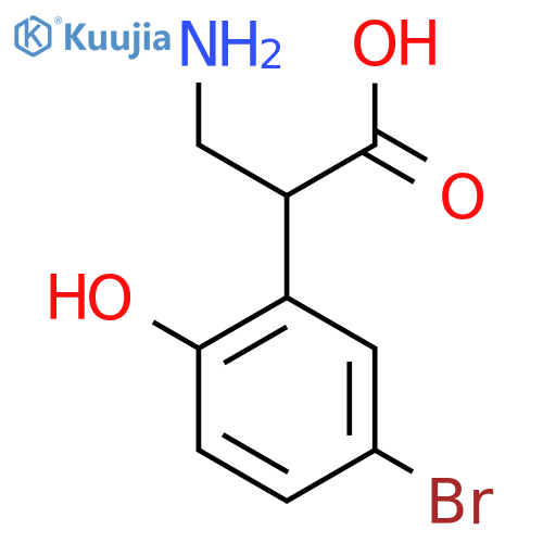 3-amino-2-(5-bromo-2-hydroxyphenyl)propanoic acid structure