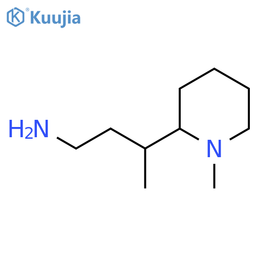3-(1-methylpiperidin-2-yl)butan-1-amine structure