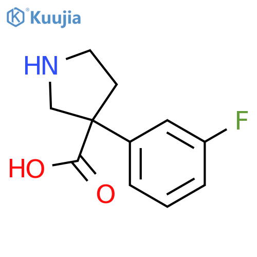 3-Pyrrolidinecarboxylic acid, 3-(3-fluorophenyl)- structure