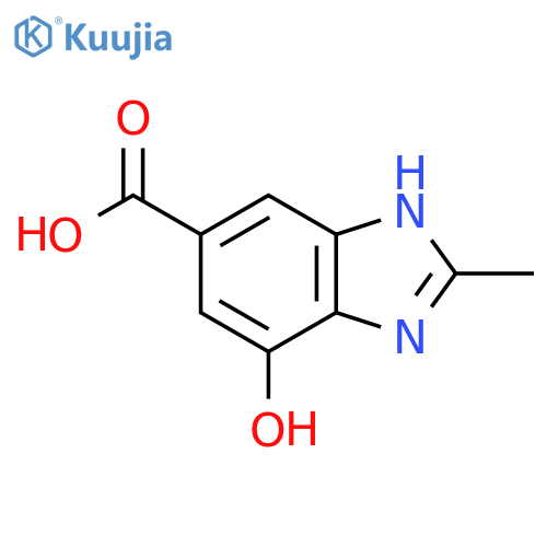4-hydroxy-2-methyl-1H-1,3-benzodiazole-6-carboxylic acid structure