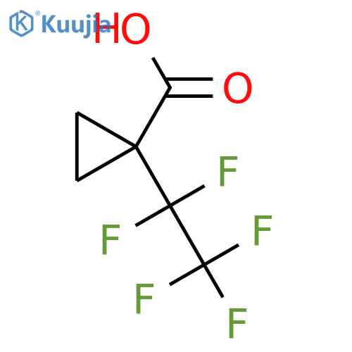 1-(Pentafluoroethyl)cyclopropane-1-carboxylic acid structure