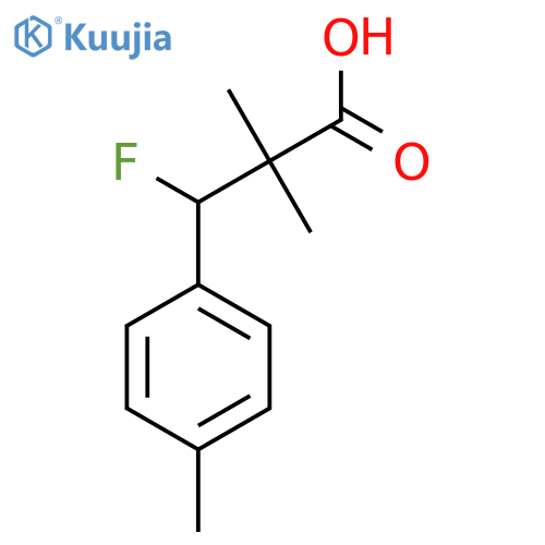 3-Fluoro-2,2-dimethyl-3-(4-methylphenyl)propanoic acid structure