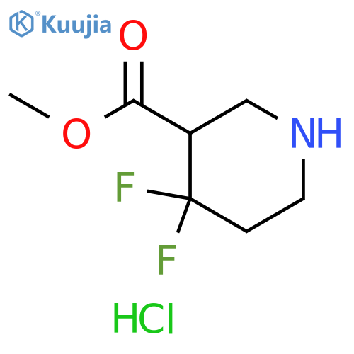 methyl 4,4-difluoropiperidine-3-carboxylate;hydrochloride structure