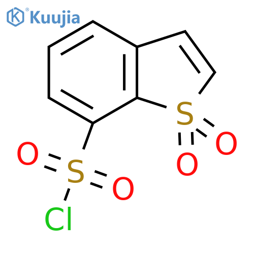 1,1-dioxo-1lambda6-benzothiophene-7-sulfonyl chloride structure