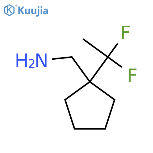 1-(1,1-difluoroethyl)cyclopentylmethanamine structure