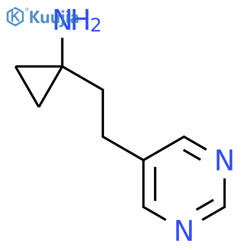 1-2-(pyrimidin-5-yl)ethylcyclopropan-1-amine structure
