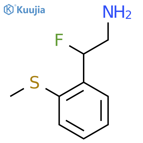 2-fluoro-2-2-(methylsulfanyl)phenylethan-1-amine structure