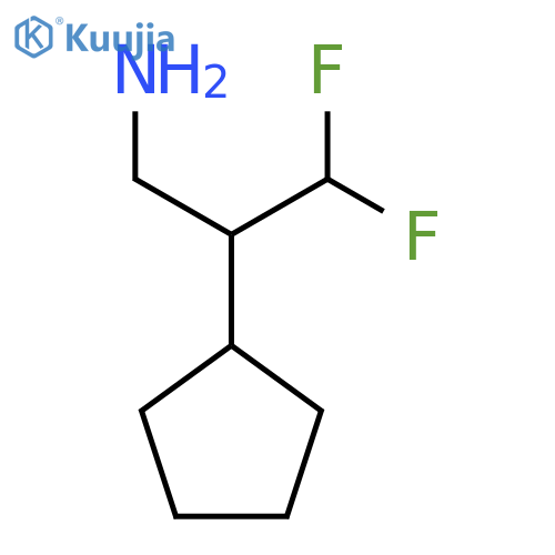 2-cyclopentyl-3,3-difluoropropan-1-amine structure