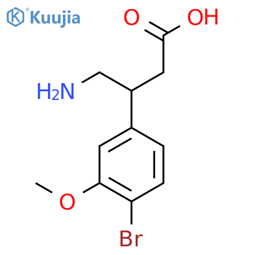 4-Amino-3-(4-bromo-3-methoxyphenyl)butanoic acid structure
