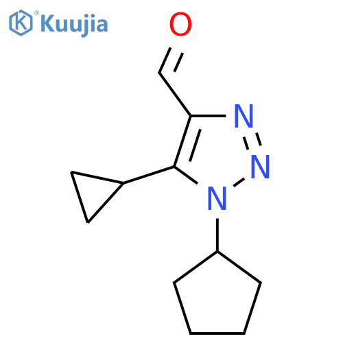1-cyclopentyl-5-cyclopropyl-1H-1,2,3-triazole-4-carbaldehyde structure