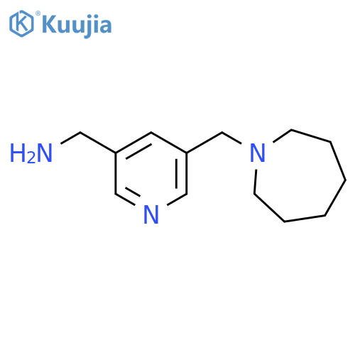 3-Pyridinemethanamine, 5-[(hexahydro-1H-azepin-1-yl)methyl]- structure