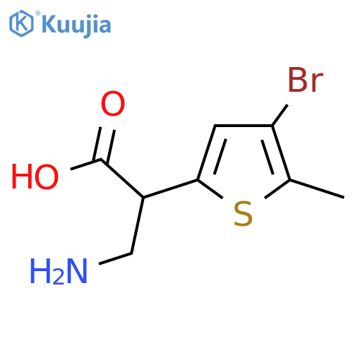 3-amino-2-(4-bromo-5-methylthiophen-2-yl)propanoic acid structure