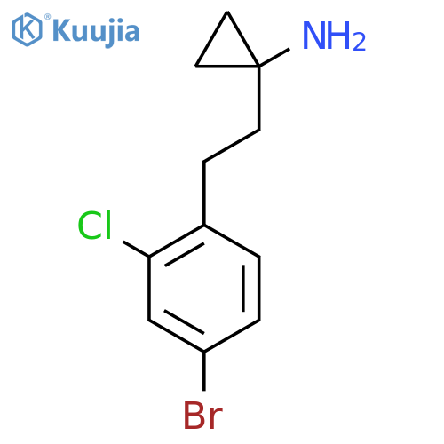 1-2-(4-bromo-2-chlorophenyl)ethylcyclopropan-1-amine structure