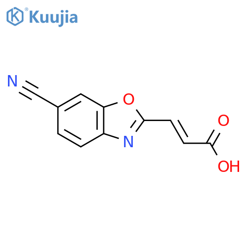 6-Cyanobenzo[d]oxazole-2-acrylic acid structure
