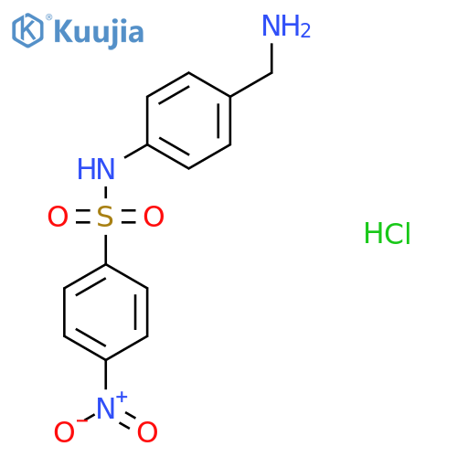 N-[4-(aminomethyl)phenyl]-4-nitrobenzene-1-sulfonamide hydrochloride structure