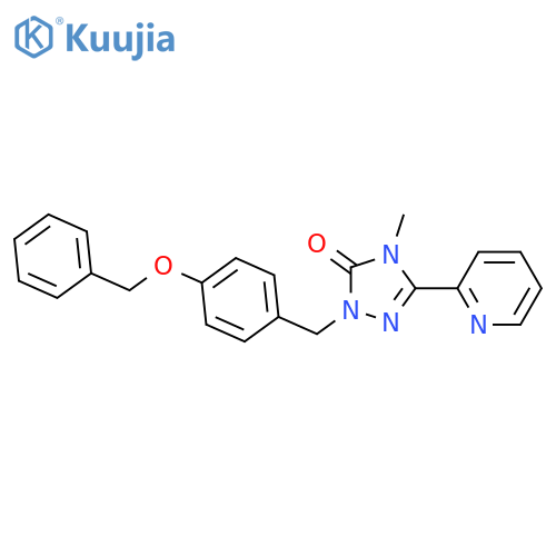 1-{[4-(benzyloxy)phenyl]methyl}-4-methyl-3-(pyridin-2-yl)-4,5-dihydro-1H-1,2,4-triazol-5-one structure