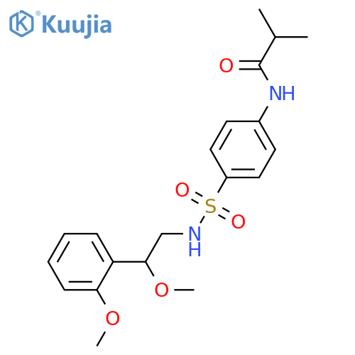 N-[4-[[2-methoxy-2-(2-methoxyphenyl)ethyl]sulfamoyl]phenyl]-2-methylpropanamide structure