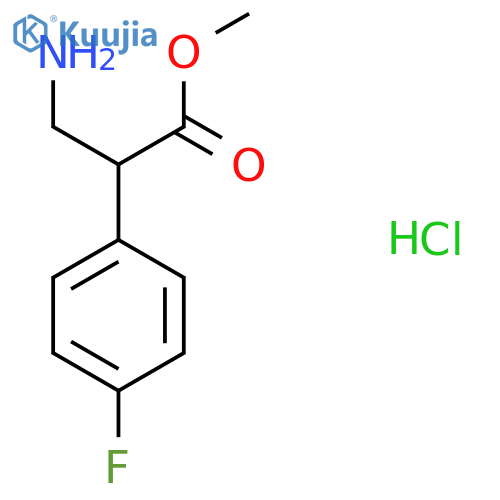 Methyl 3-amino-2-(4-fluorophenyl)propanoate hydrochloride structure