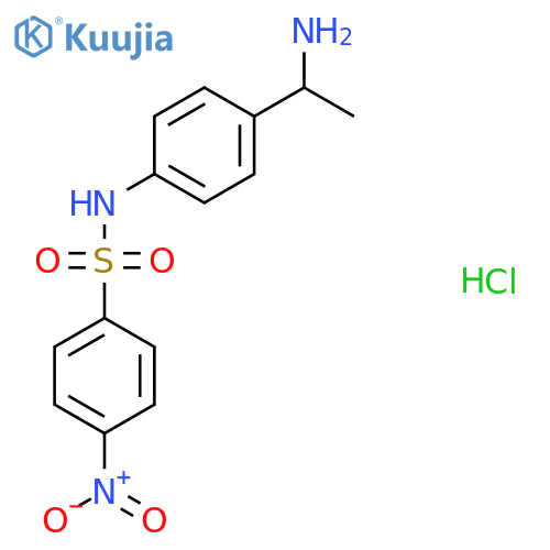 N-[4-(1-aminoethyl)phenyl]-4-nitrobenzene-1-sulfonamide hydrochloride structure