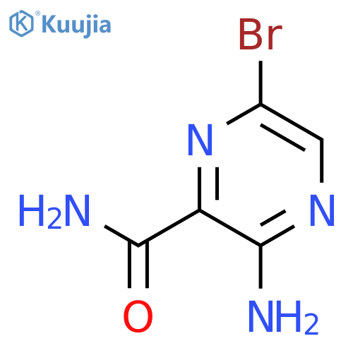 3-Amino-6-bromopyrazine-2-carboxamide structure