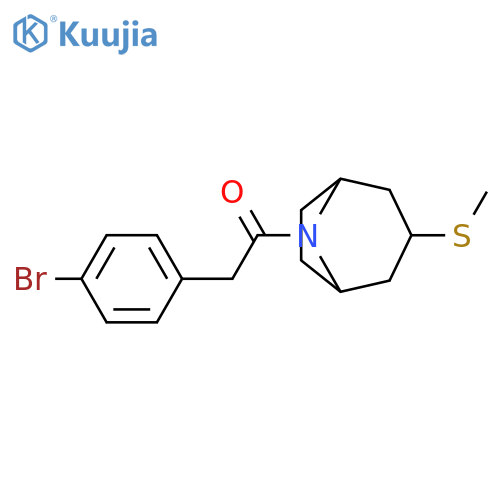 2-(4-bromophenyl)-1-[3-(methylsulfanyl)-8-azabicyclo[3.2.1]octan-8-yl]ethan-1-one structure