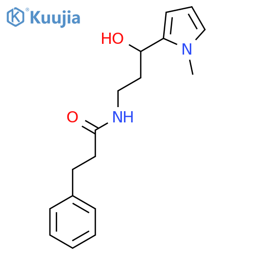 N-[3-hydroxy-3-(1-methyl-1H-pyrrol-2-yl)propyl]-3-phenylpropanamide structure