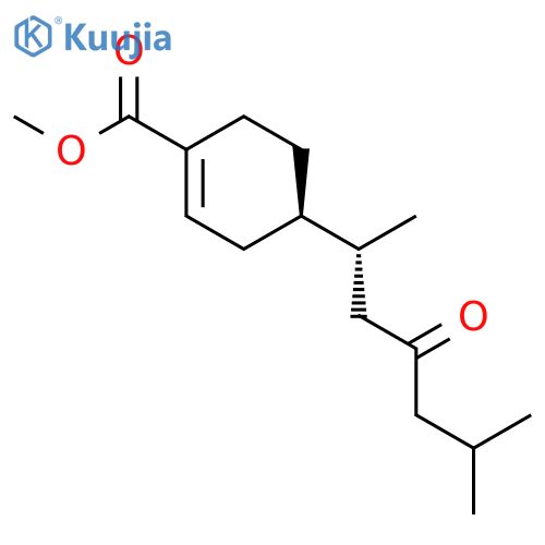 1-Cyclohexene-1-carboxylicacid, 4-[(1R)-1,5-dimethyl-3-oxohexyl]-, methyl ester, (4R)- structure