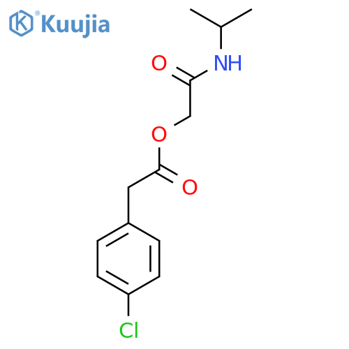 [(propan-2-yl)carbamoyl]methyl 2-(4-chlorophenyl)acetate structure