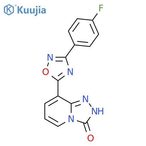 8-[3-(4-fluorophenyl)-1,2,4-oxadiazol-5-yl]-2H,3H-[1,2,4]triazolo[4,3-a]pyridin-3-one structure