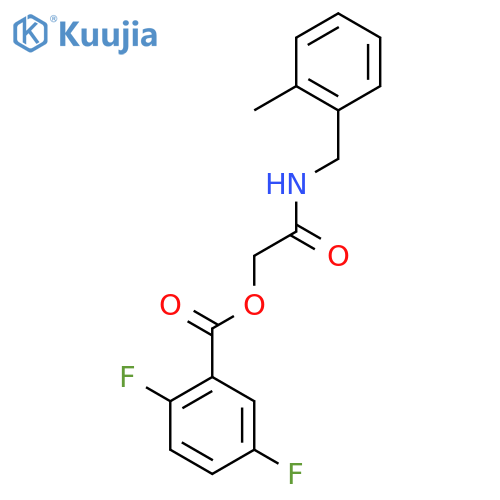 {[(2-methylphenyl)methyl]carbamoyl}methyl 2,5-difluorobenzoate structure