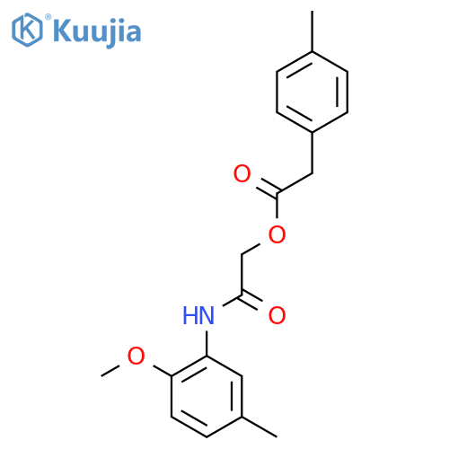 [(2-methoxy-5-methylphenyl)carbamoyl]methyl 2-(4-methylphenyl)acetate structure
