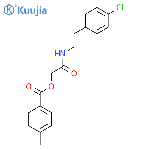 {[2-(4-chlorophenyl)ethyl]carbamoyl}methyl 4-methylbenzoate structure