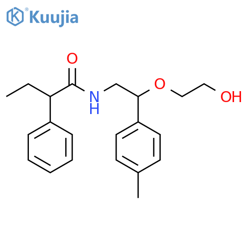 N-[2-(2-hydroxyethoxy)-2-(4-methylphenyl)ethyl]-2-phenylbutanamide structure