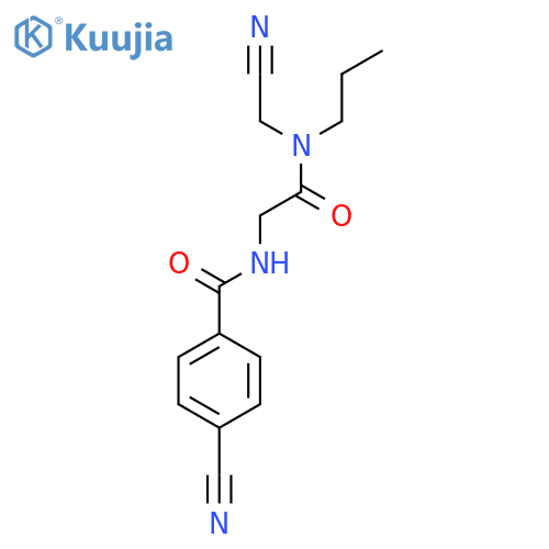 N-(cyanomethyl)-2-[(4-cyanophenyl)formamido]-N-propylacetamide structure