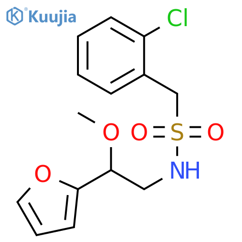 1-(2-chlorophenyl)-N-[2-(furan-2-yl)-2-methoxyethyl]methanesulfonamide structure