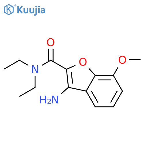 3-amino-N,N-diethyl-7-methoxy-1-benzofuran-2-carboxamide structure