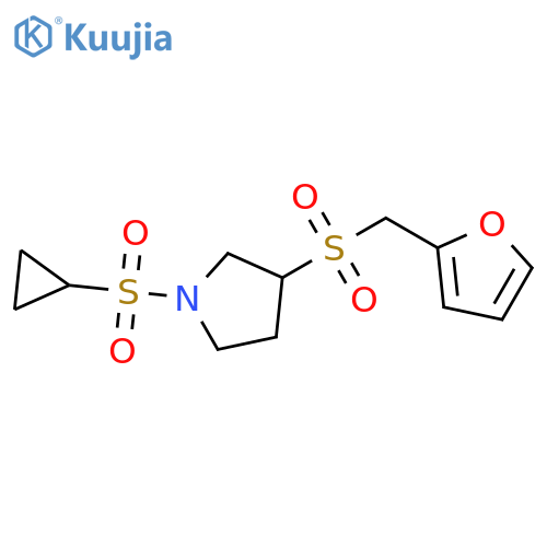 1-(cyclopropanesulfonyl)-3-[(furan-2-yl)methanesulfonyl]pyrrolidine structure
