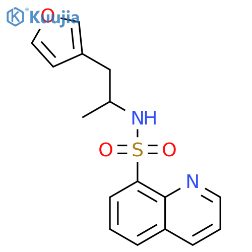 N-[1-(furan-3-yl)propan-2-yl]quinoline-8-sulfonamide structure