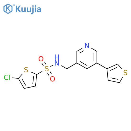 5-Chloro-N-[[5-(3-thienyl)-3-pyridinyl]methyl]-2-thiophenesulfonamide structure