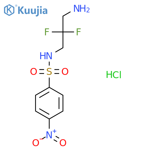 N-(3-amino-2,2-difluoropropyl)-4-nitrobenzene-1-sulfonamide hydrochloride structure