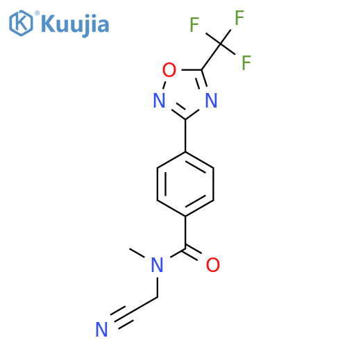 N-(cyanomethyl)-N-methyl-4-[5-(trifluoromethyl)-1,2,4-oxadiazol-3-yl]benzamide structure